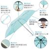 Ogawa 53339 Kids' Folding Umbrella, Rain Umbrella, With Transparent Window, Manual Opening, 21.7 inches (55 cm), 6 Ribs, Black, Plain, Reflective Tape