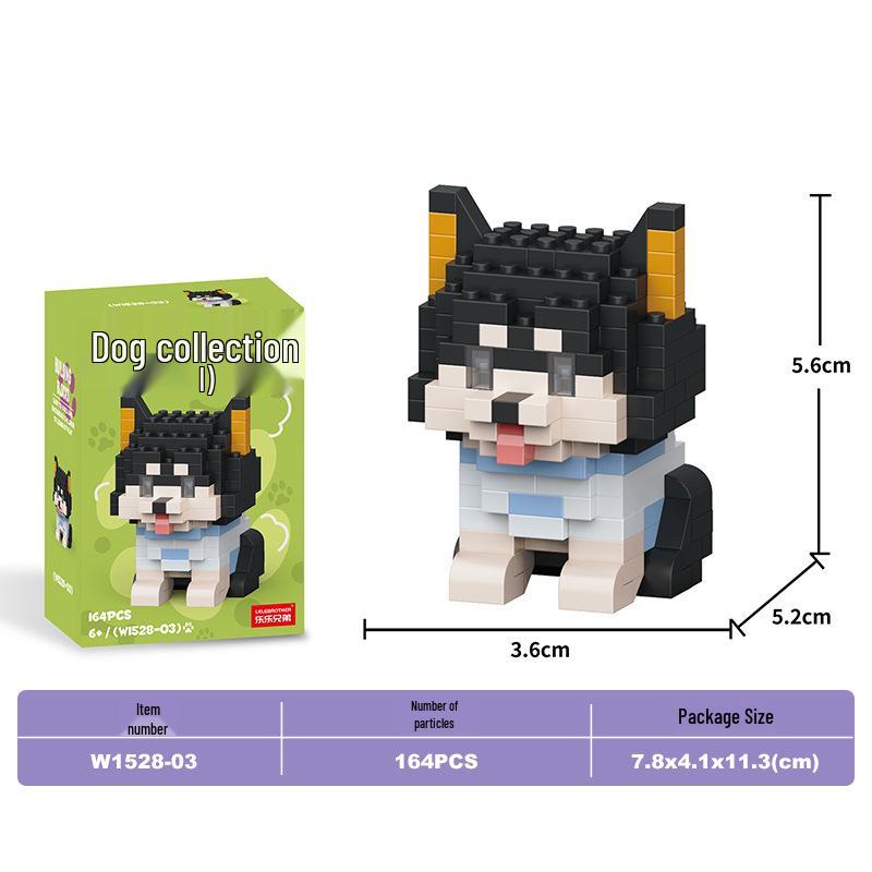 Lele Brothers Micro-Particle Building Blocks Orange Cat Model - Compatible with Lego Educational Toy for Kids