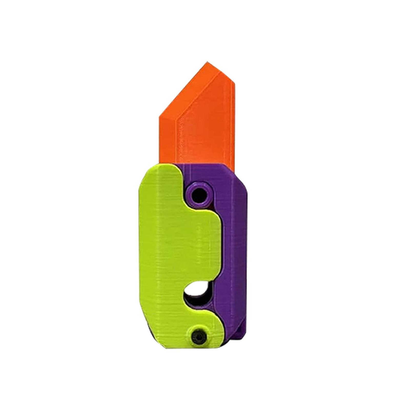 

3D-нож для декомпрессии, маленькая игрушка, 3D-печать, морковный нож One Size зелёный