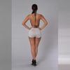 Women's Hanging Neck Backless Casual Short Jumpsuit