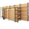 Four-Column Wood Grain Storage Rack for Stationery or Snacks - Single/Double Sided Display