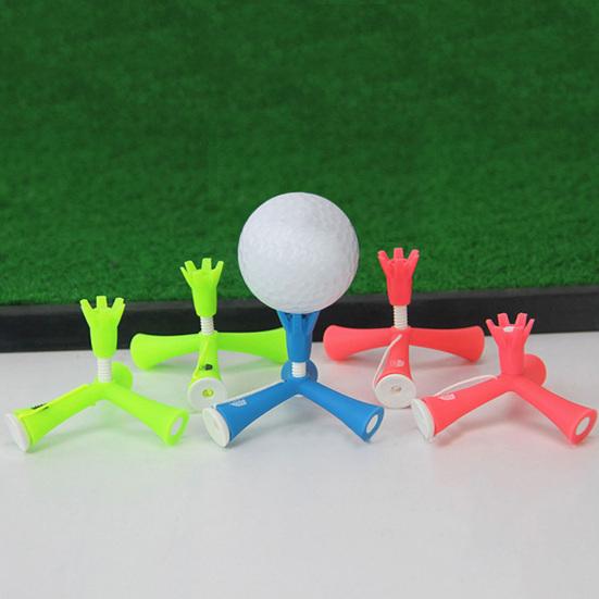 Portable Golf Tee Adjustable ABS Anti-flying Tripod Golf Tee for Training