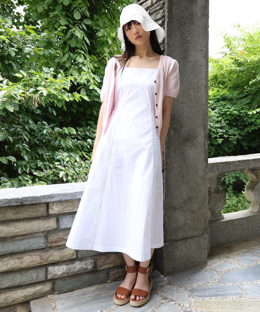 PAUL&ALICE Summer Cotton Camisole Dress / White