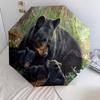 1PC Black Bears Automatic Umbrella - Suitable Travel Outdoor Portable Umbrella Birthday Gift Daily Essentials