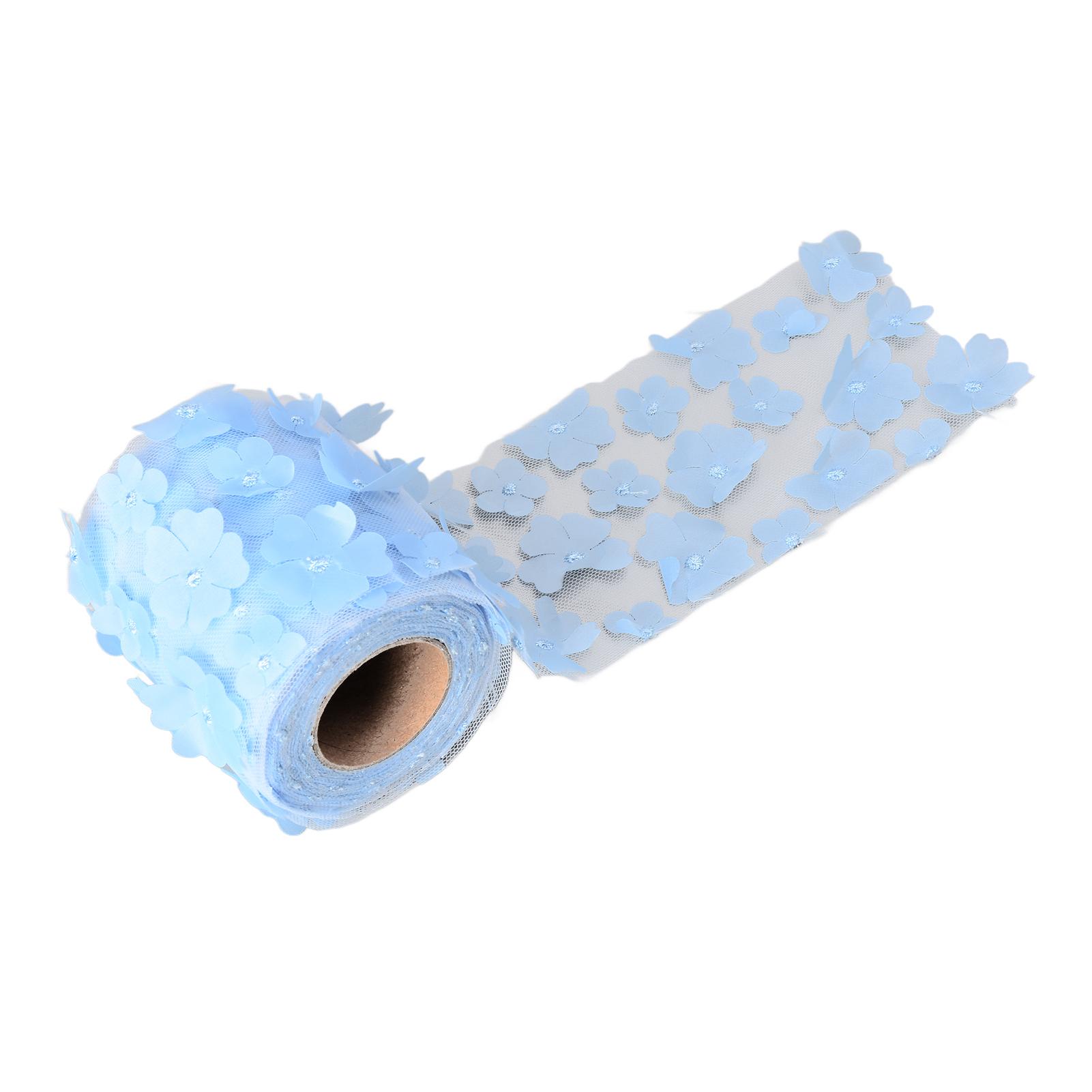 

Цветы Тюль Рулоны 8 см 10 ярдов Изысканный Яркий Красивый DIY Гибкий Широкое Применение Тюль Рулон светло-синий