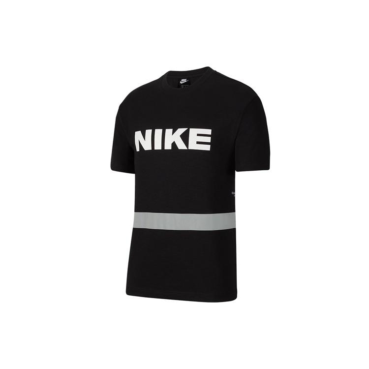 Men s Nike Logo Alphabet Printing Round Neck Casual Short Sleeve Black T-Shirt DB3605-010 L