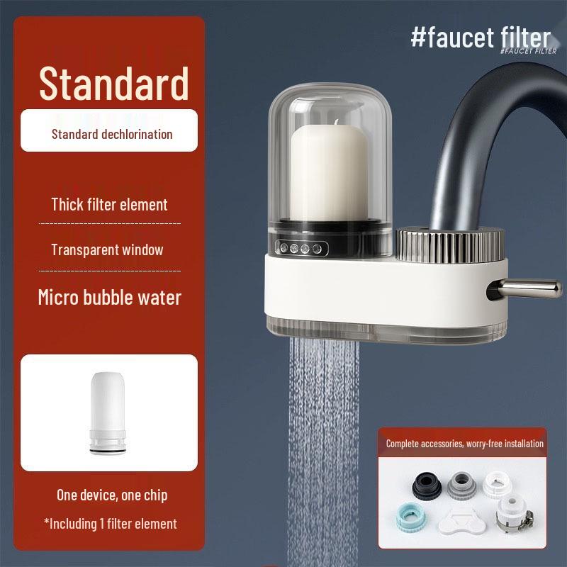 Purificator de apă pentru robinet de bucătărie, filtru de declorinare și rezistent la stropire