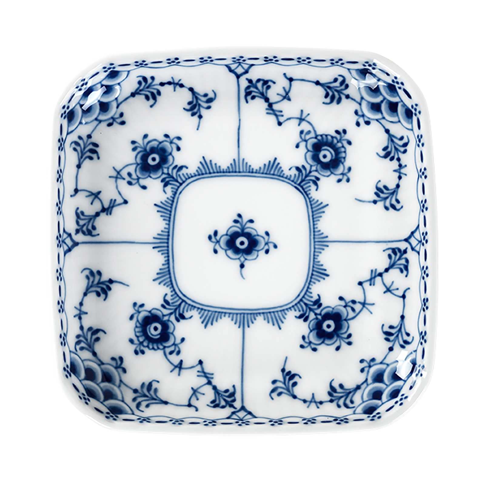 

[Officially Imported] Royal Copenhagen Blue Fluted Half Lace Small Square Dish, 10.5cm, Wedding Gift, 1066922