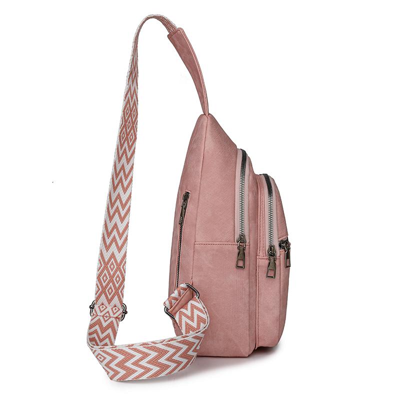 Damen Brusttasche Lässige Umhängetasche Damen Retro Weiche Leder Schultertasche