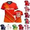 Custom Women Soccer Jersey Short Sleeve Breathable Athletic Top Personalized Team Name Number Sports Shirt for Match Training