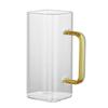 Shangqi Glass Square Mouth Cup with Colored Handle