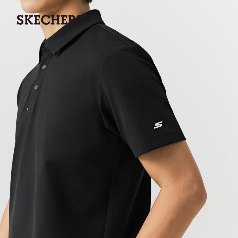 Skechers Men's Quick-Dry Knit Jacquard Polo Shirt