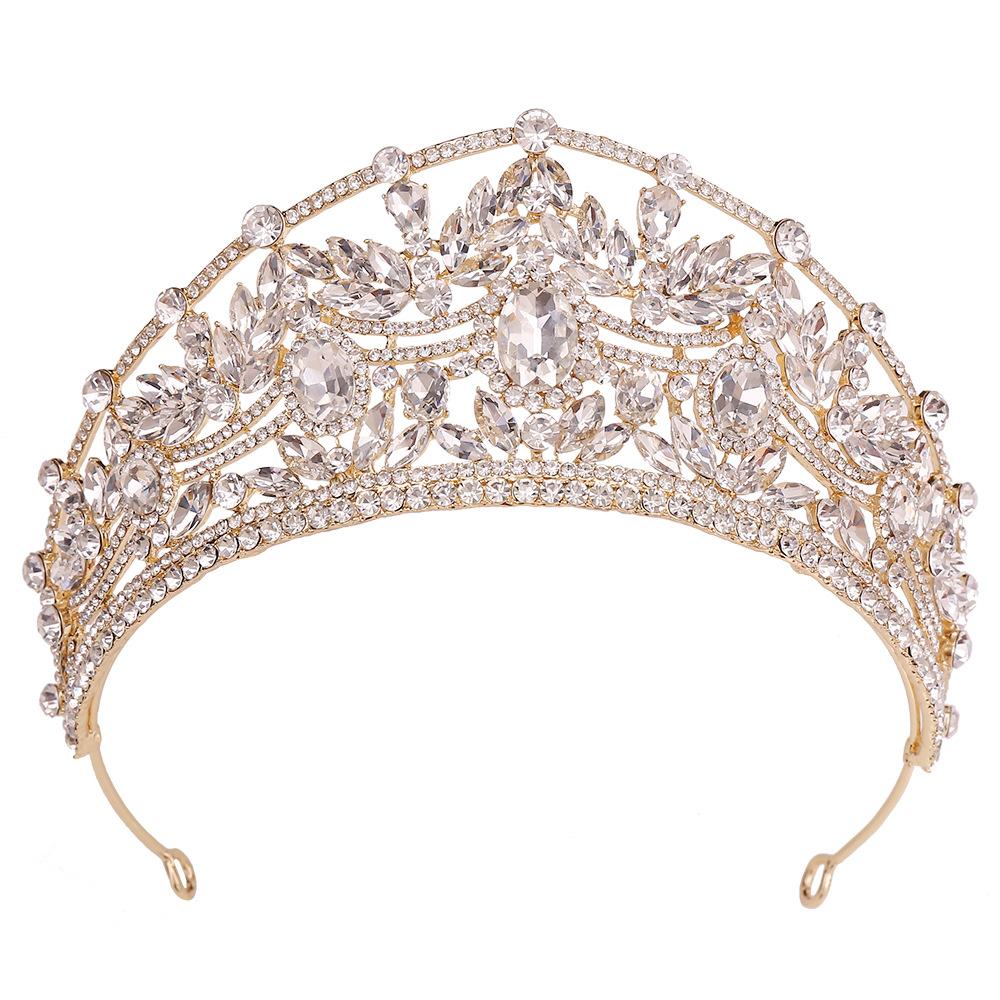 New Luxury Bridal Crown Royal Rhinestone Wedding Hair Accessories Wedding Headwear Direct Supply