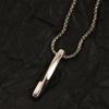 Creative Men Rectangle Boys Zinc Zinc Alloy Fashion Jewelry Pendant Necklace Clavicle Chain Spiral Necklace