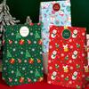 12 Stück Bedruckte Neujahrs-Flachmund-Süßigkeitenpapier-Weihnachten Weihnachtsmann-Verpackungsbeutel Party Weihnachtsgeschenktüten Keks