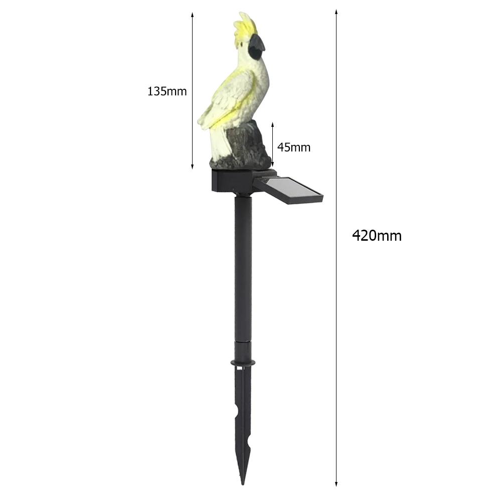 Lawn Ground Light Resin Macaw Ground Light IP55 Waterproof Garden Landscape Light 600MAH Solar Yard Lamp Vivid for Yard Garden