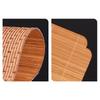 Tea Tablemat Slat Zen Aesthetics Hand Woven Tea Set Mat Waterproof Insulation Table Runner Mat for Dining Tables Office Desks