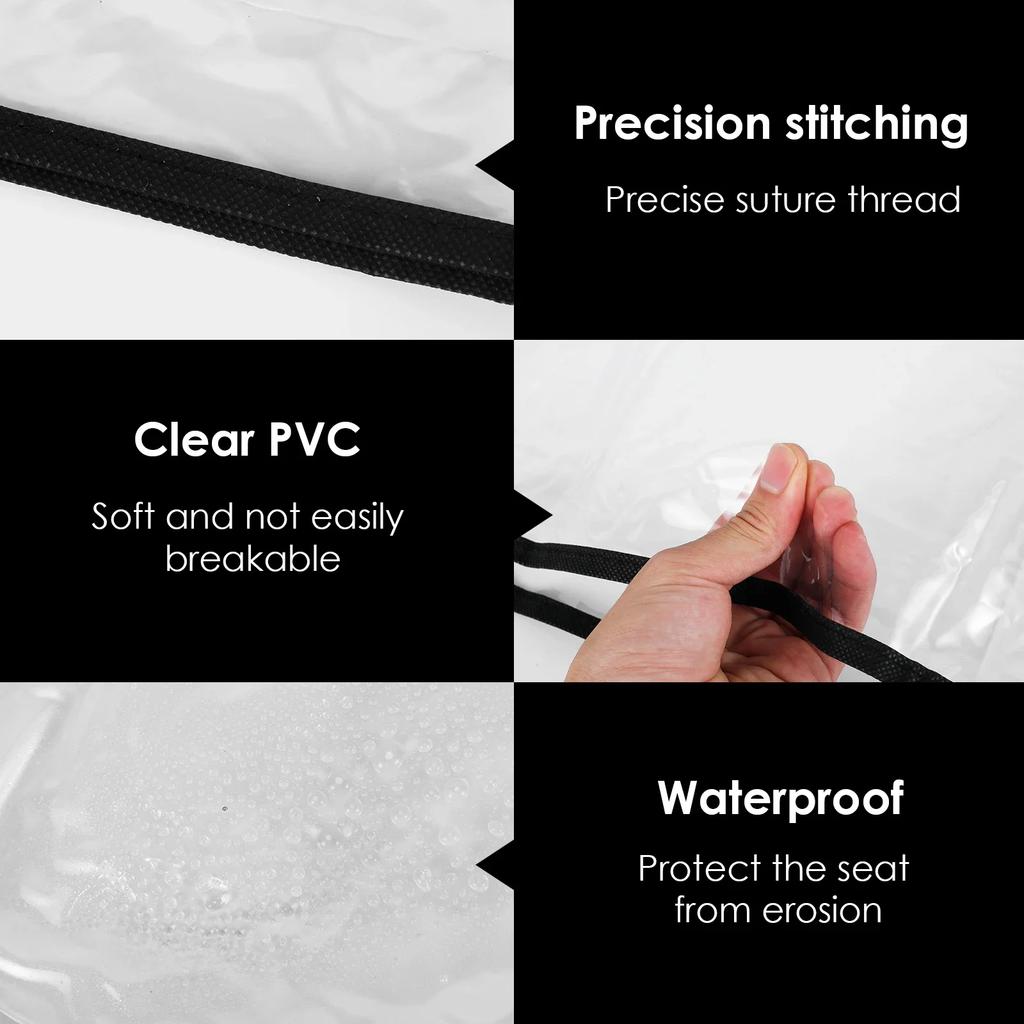 3Pcs PVC Clear Chair Back Covers Waterproof Salon Chair Protectors Covers Soft Chair Back Cover for Standard Salon&Office Chairs