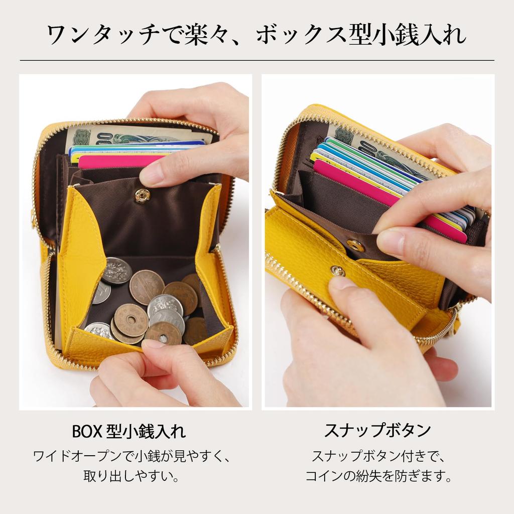 Accordion Genuine Mini Large Easy To Card Coin RFID [imeetu] Wallet, Leather, Wallet, Women's & Men's, Capacity, Use, Compact, Case, Purse,