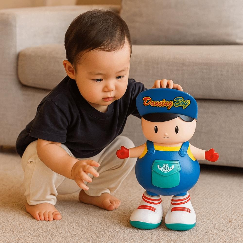 Plastic Dancing Boy Figurine with Lights Kids Electric Boy Toy Dancing Swing Boy  Kids Toddlers