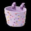 Handwoven Cotton Bike Basket Kids Foldable Front Snacks Toys Storage