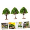 minkissy Miniature Model Tree Durable Artificial Plastic Road Trees for Architectural and Micro Trees 5-Piece Set, Dioramas, Models, Crafts,