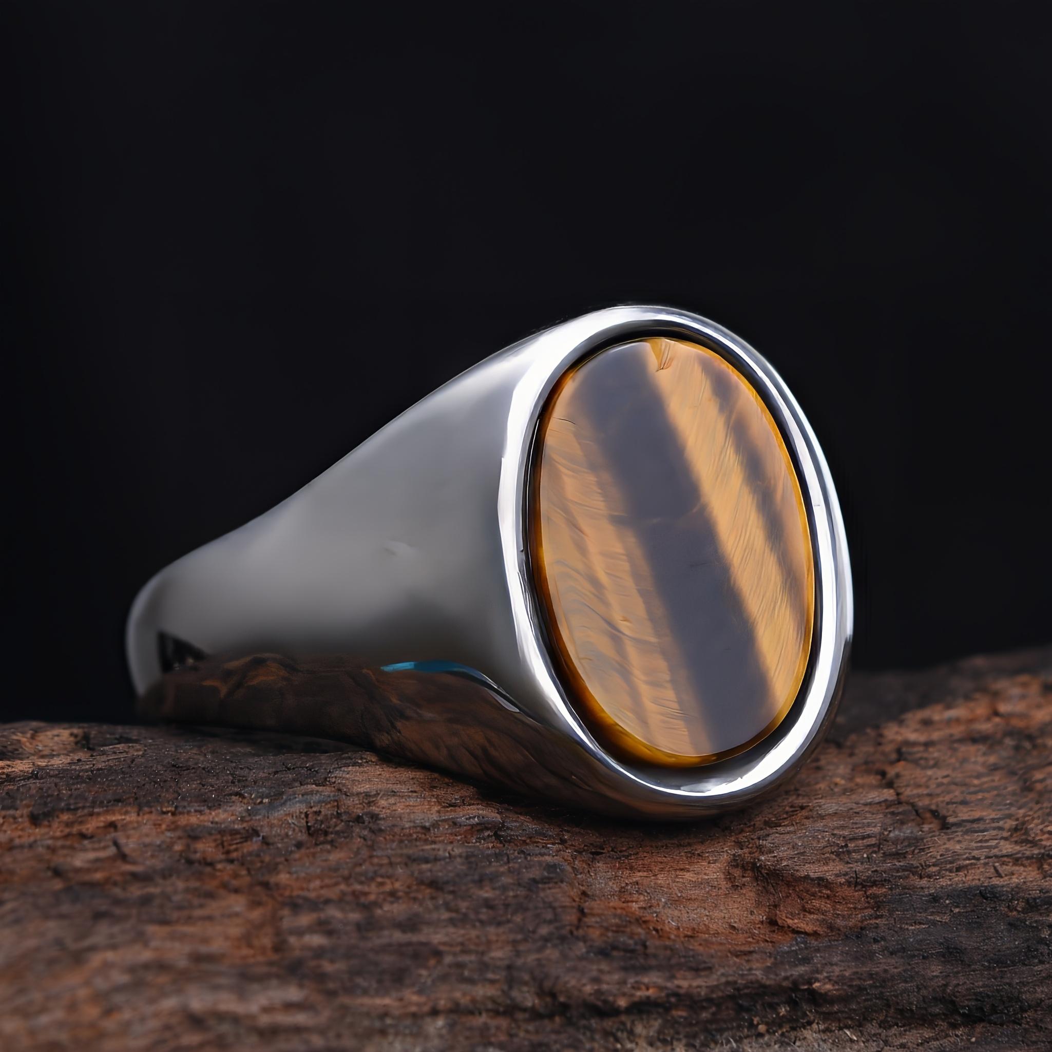 

R3326 Мужские/Женские Высококачественные Кольца из Нержавеющей Стали 316L с Ониксом Классический Модный Тренд Ювелирные Изделия 6