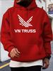 Casual VN Truss Logo Hoodie - Cozy Fleece-Lined