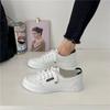 Fashion 2024 Women Sneakers Vulcanize Shoes Spring Autumn Breathable Flats Solid Color Mesh Shoes Young Woman Casual White Shoes