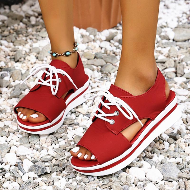 Fashion Summer New Fashion Peep Toe Flat Shoes for Women Casual Platform Sandals Comfort Designer Height Increase Beach Shoes Zapatos
