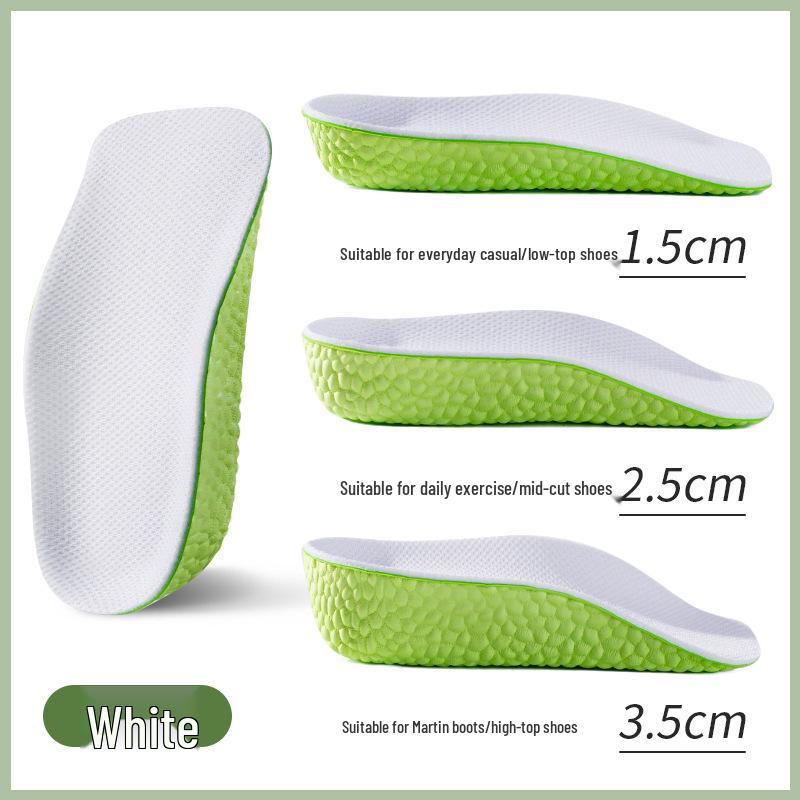 Unisex 7-Point Arch Support Invisible Height-Increasing Sweat-Wicking Insoles for Flat Feet