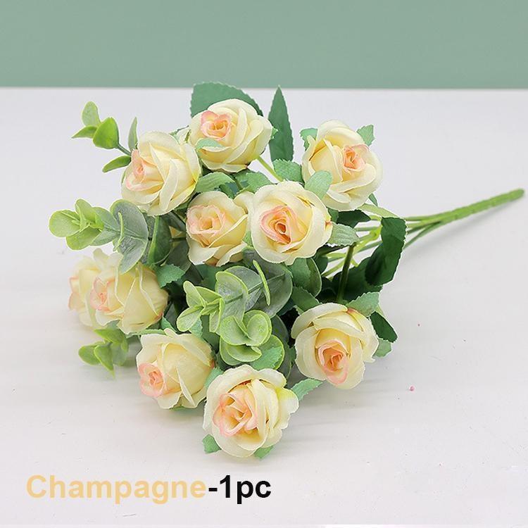 11 Heads Eucalyptus Little Rose Home Decoration Wedding Decoration Artificial Flower Plastic Flower