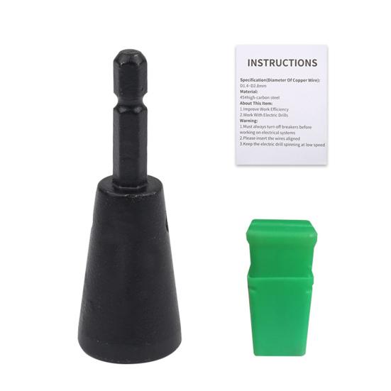 

Инструмент для зачистки проводов для дрели, высокоэффективный, быстрый и точный параллелизатор для скручивания проводов, регулируемый зачистки 10 ~ 40 мм чёрный