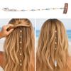 Invisible Clip Hair Charms Beach Mermaid Clip, Starfish Shell Bead Chain for Women, Seaside Party Decorations Boho Coastal Summer Vacation Styling