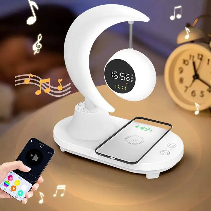 G-Smart Moon-Watch 4-in-1-Nachtlampe mit Dartless-Smartphone-Ladegeräten, Ein-Jahres-Jubiläum und Bluetooth-Lautsprecher