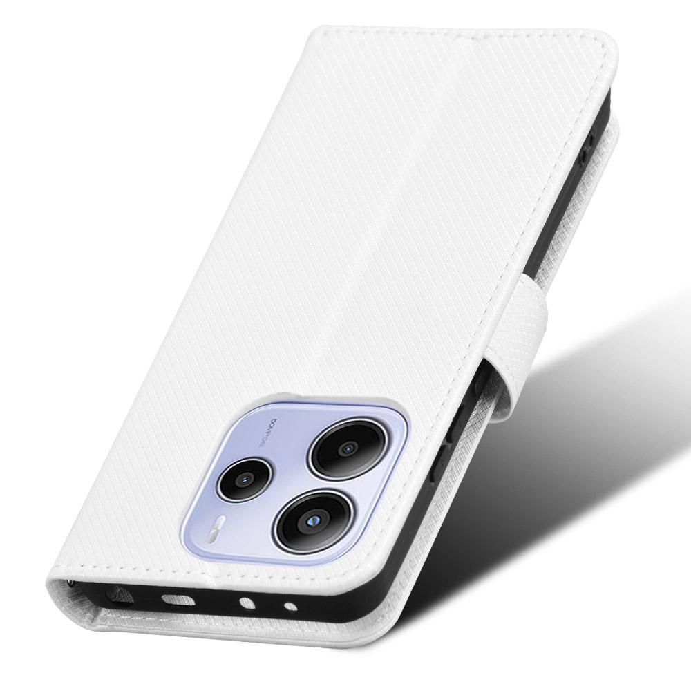 Dla Xiaomi Redmi Note 14 4G (163.25mm) Etui PU Skóra Tekstura Diamentu Portfel Pokrowiec na Telefon