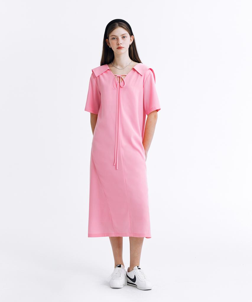 Dyuidyui Collared Long Dress_Pink