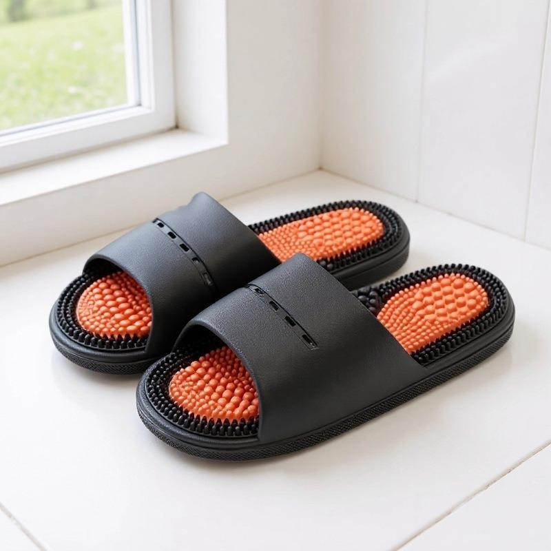 Men's Massage Acupressure Slippers - Non-Slip Sandals for Home Foot Therapy, Summer PVC Design