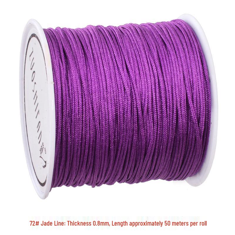 Нефритовая нить №. 72 Красный плетеный шнур для браслетов и ожерелий - Материал для плетения своими руками No. 72 Jade Thread