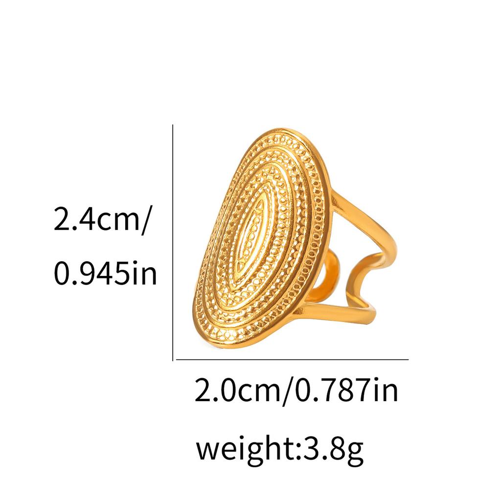 1Pcs Lady stainless steel open-ended ring, extravagant accessory ring, hollow finger ring