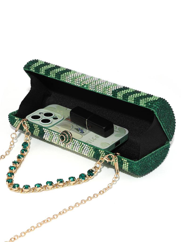 Elegant Evening Rhinestone Clutch: Crystal Diamond Party and Wedding Bag for Ladies - European and American Style