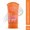 Lotus Herbals Safe Sun Sunscreen Cream SPF 20 | Broad Spectrum UVA/UVB Protection | Lightweight & Non-Greasy | For All Skin Types | 50g