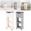 Kitchen Trash Can with Lid with Storage Rack Decorative Wheeled Garbage Bin for Laundry Room Dormitory Garden Garage Office