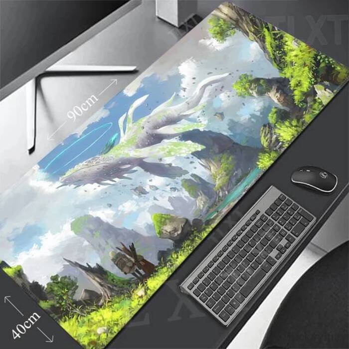 Gamer Mousepad Whale Anime Mouse Pad Large Mouse Mat Natural Rubber Desk Rug Office PC Desk Mats Design Mousepads 40x90cm