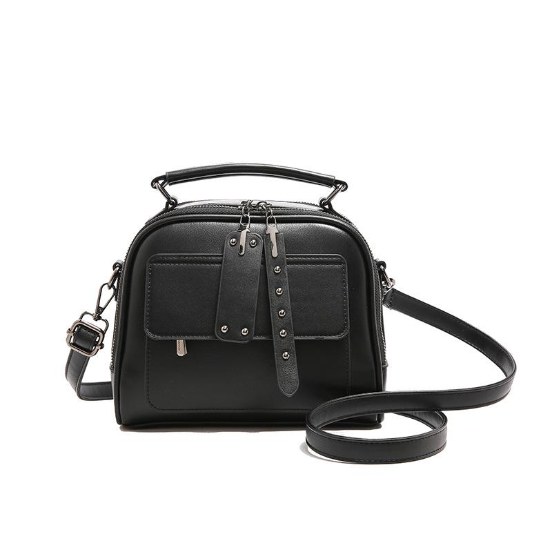 

Сумка-тоут Женская сумка-мессенджер Модная универсальная нишевая дизайнерская Многослойная практичная женская сумка тренд чёрный