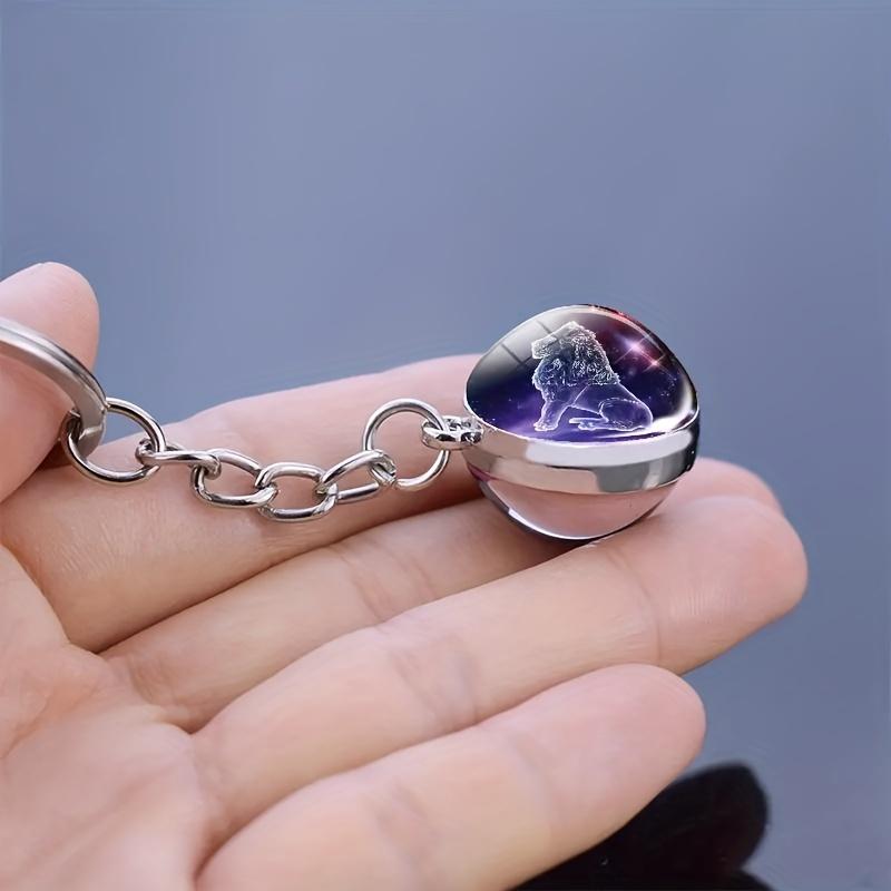 Double-sided Twelve Constellation Luminous Keychain