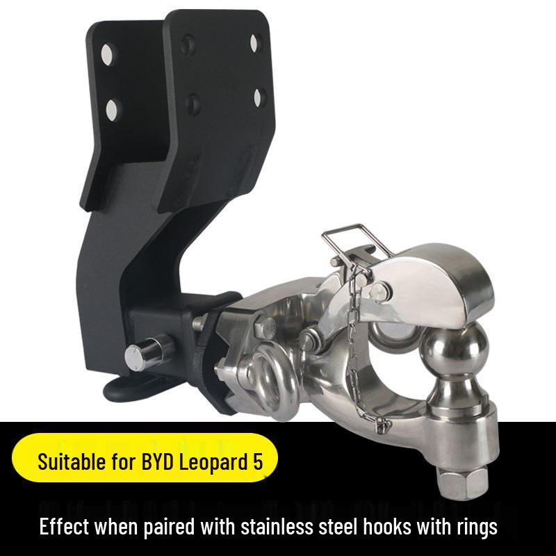 Leopard 5 Trailer Hitch Rear Bumper Modification with American-Style Anti-Collision and Towing Hooks.