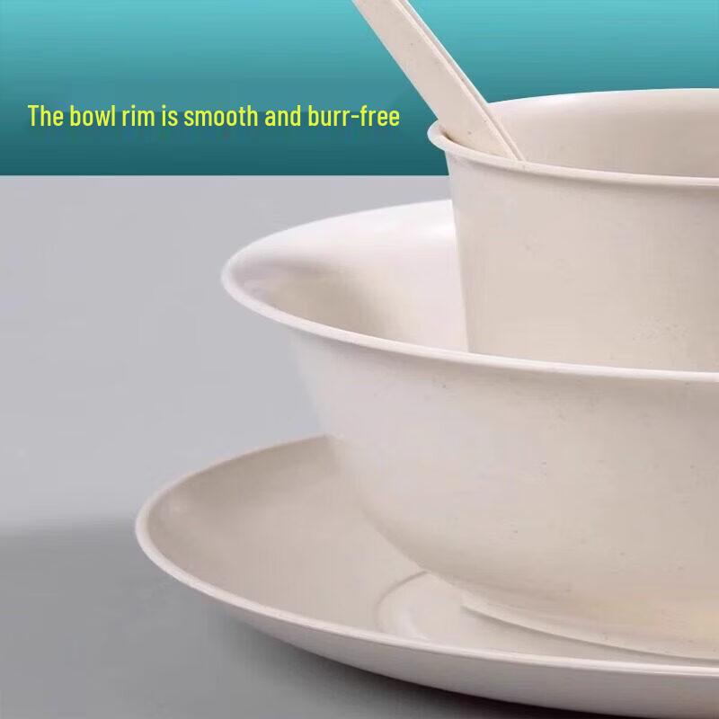 Eco-Friendly Rice Husk Disposable Tableware Set