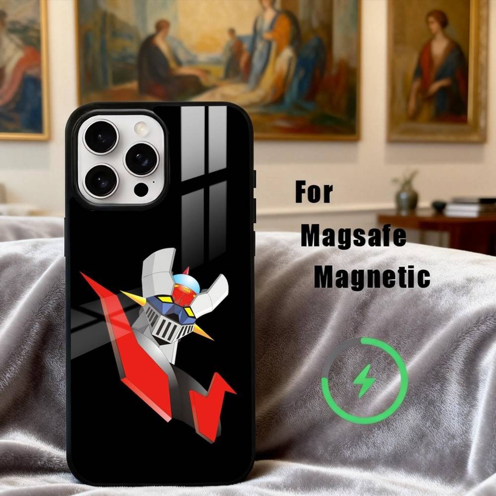 

Animation UFO R-Robot G-Goldorak-K Phone Case For iPhone17,16,15,14,13,12,11 Plus,Pro Max Magnetic For Magsafe Wireless Charging iPhone12PRO