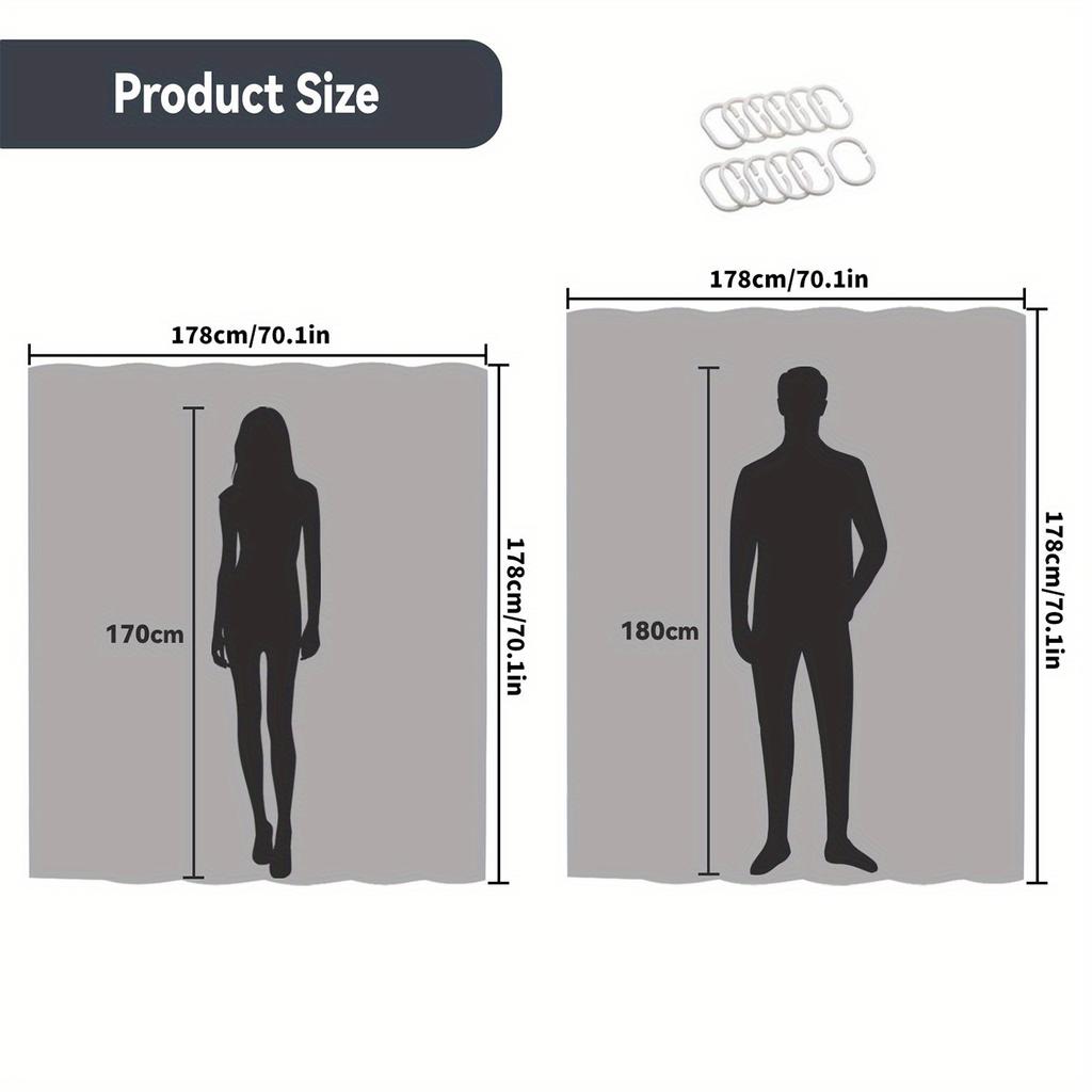 Ocean-Themed Coastal Shower Curtain - Coral, Conch & Seashell Design, Polyester Set with 12 Hooks for Bathroom Decor